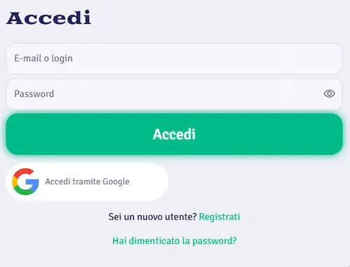 Ardente Casino Italia login